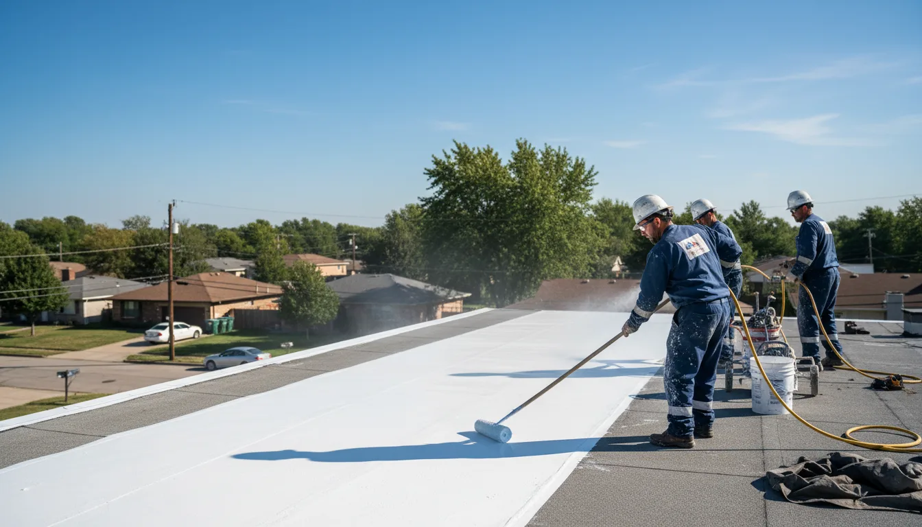 Commercial roof coating in Haubstadt, IN near me